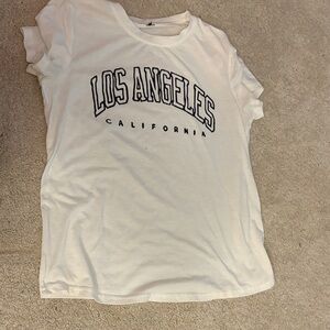 SHEIN White Los Angeles Tee
